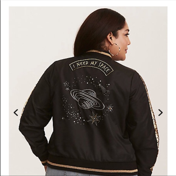 torrid Jackets & Blazers - New! Torrid bomber jacket black space femme alien